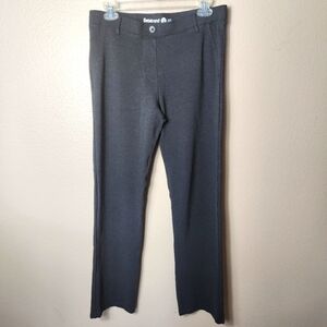 Betabrand Charcoal Gray Yoga Dress Straight Leg Pull-on Pants-Size L